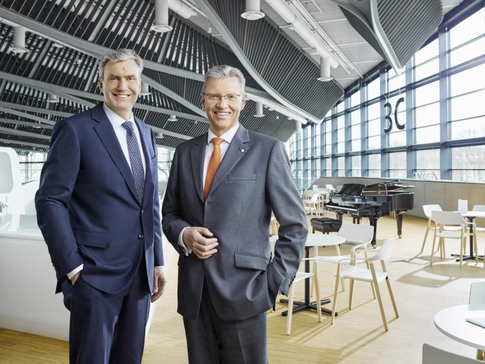 Die Geschäftsführer der NürnbergMesse (v.l.): Peter Ottmann und Dr. Roland Fleck.